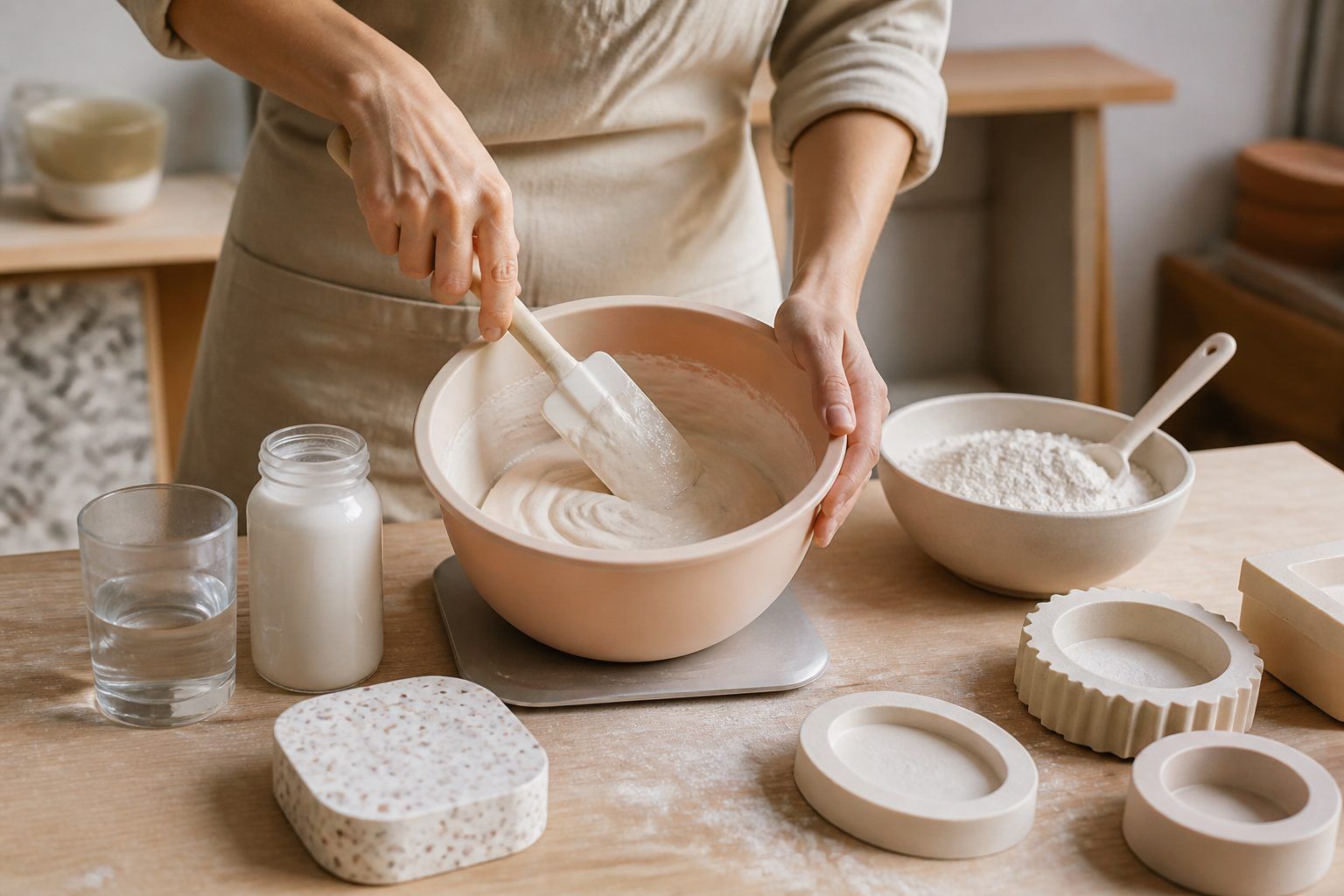Utilisation de la Jesmonite, alternatives et différence avec le plâtre