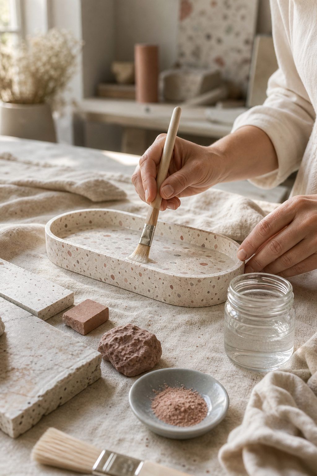 Comment appliquer un imperméabilisant sur un objet en Jesmonite ?