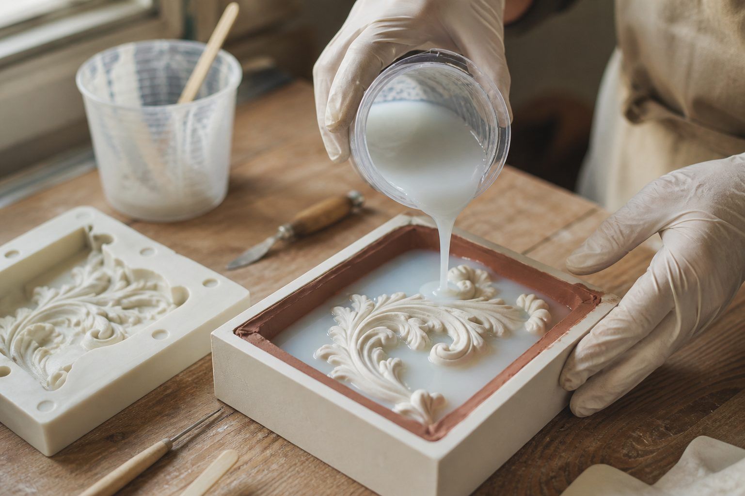 Fabriquer un moule silicone pour plâtre à partir d'un modèle