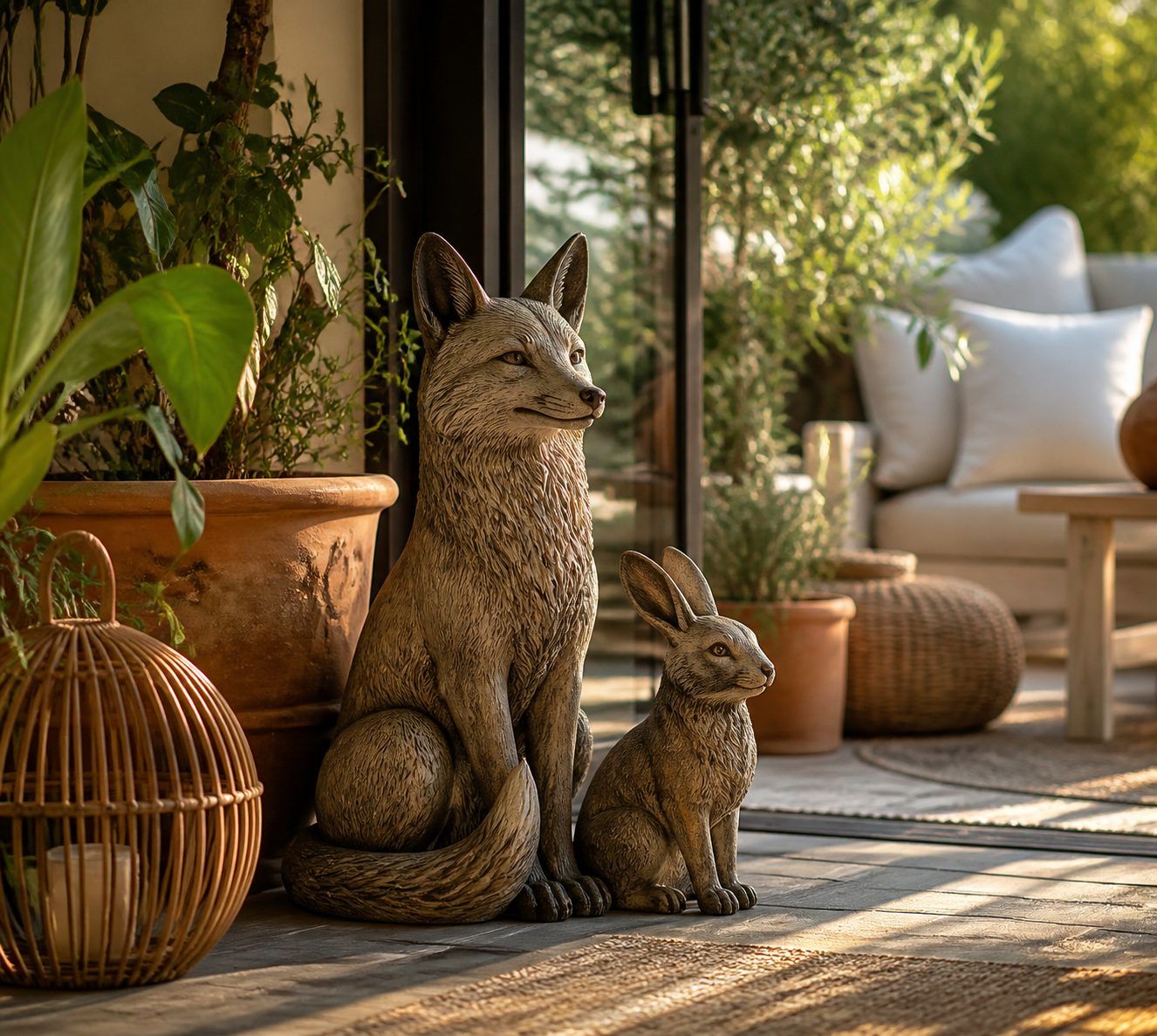 Statues en résine, animaux et décoration intérieure ou jardin