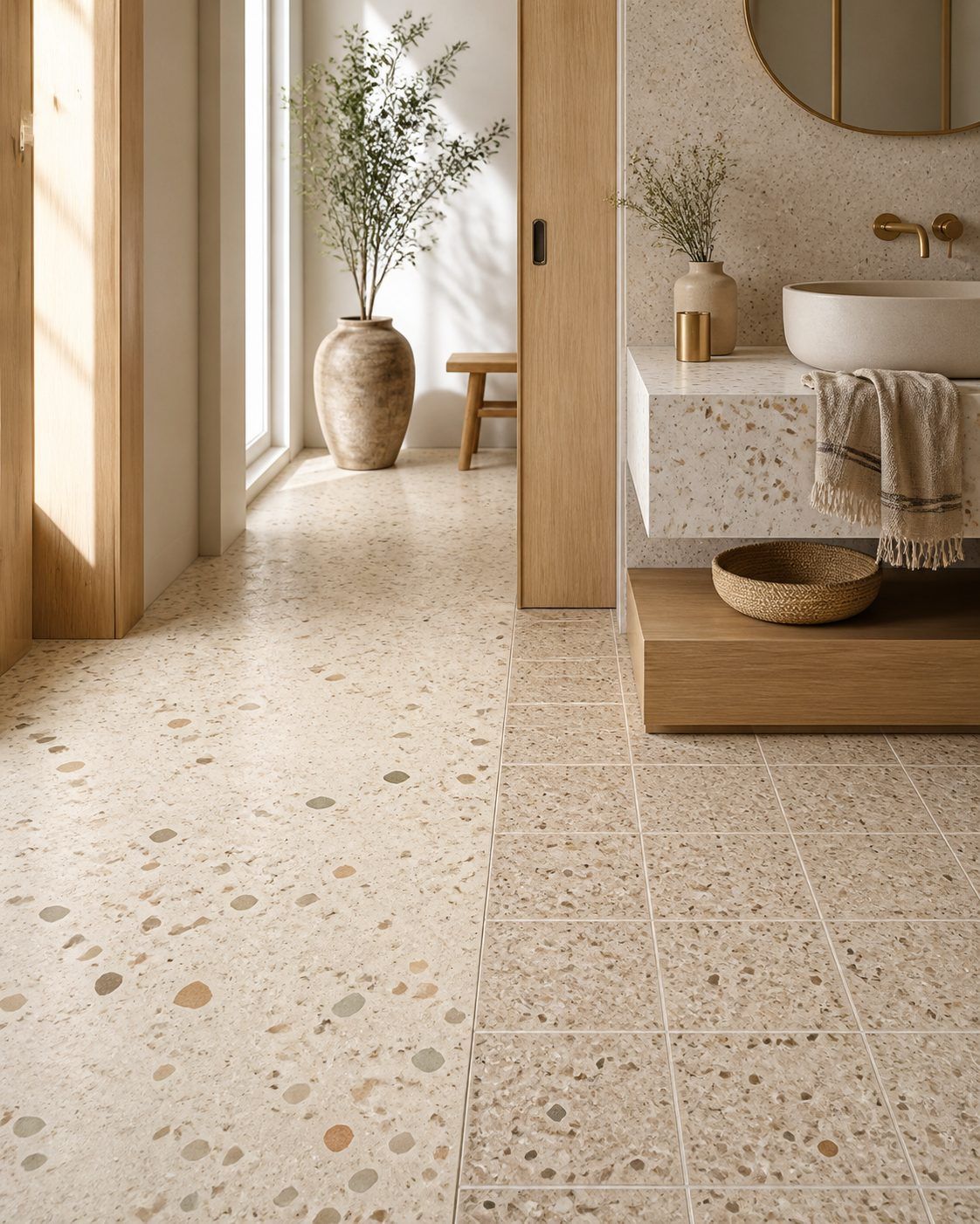 Terrazzo coulé, carrelage ou effet terrazzo : quelles différences ?
