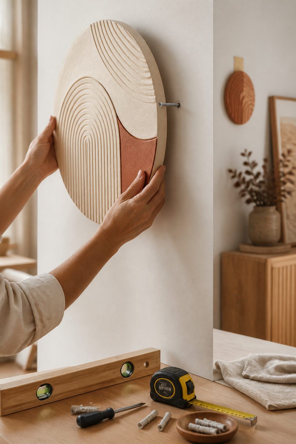 Fixer la décoration murale selon son poids et le support